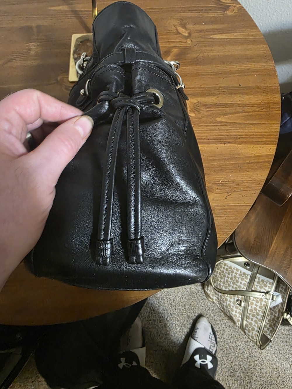 Coach Collette In Black Cowhide,buttery Soft Leather - Picture 9 of 16